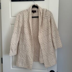 Alaskan Wool Cozy Cream Open-Front Cardigan